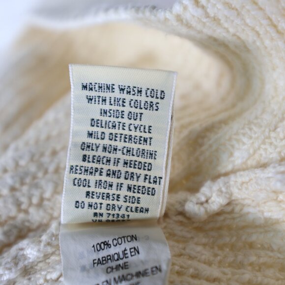 LL Bean Women's Knit Pullover Sweater 100% Cotton Scoop Neck Large - Picture 7 of 8